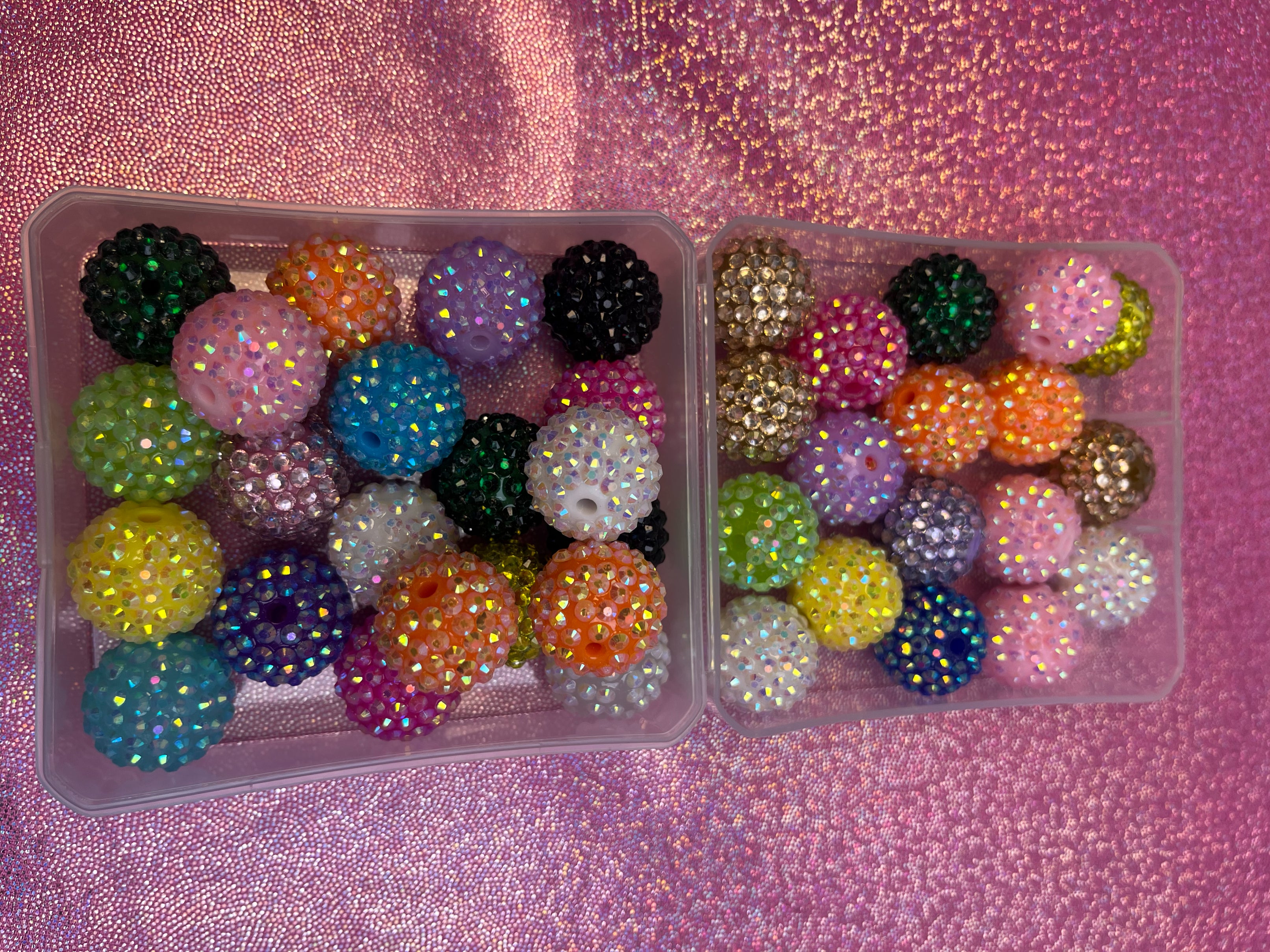 Jelly Shinny Beads 20MM Mix For DIY